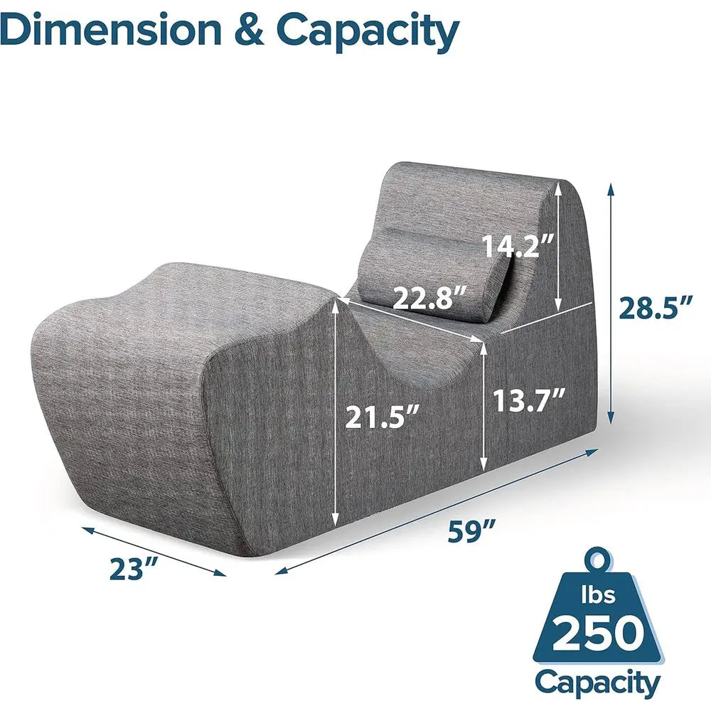 Lotus Zero Gravity Chaise Lounger, oam Recliner or Living Room, Ergonomic Positioning or Better Relaxation, Pillow Included, No