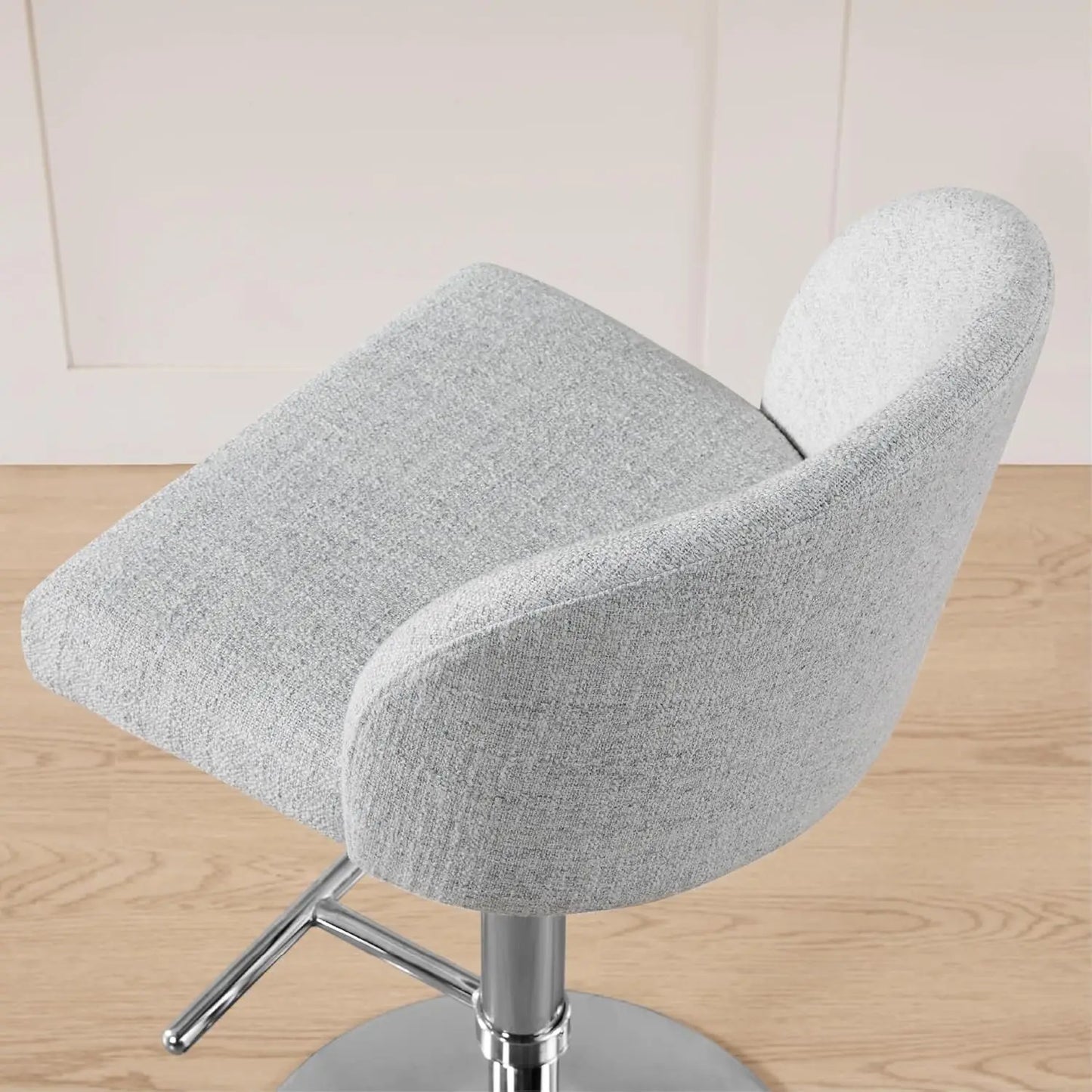 Adjustable Swivel Bar Stools with Back, Counter Stools Set of 3 for Kitchen Island, Height 25-33.7in, Fabric White, Customized