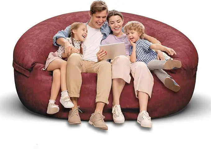 Bean Bag Chair for Adults 6FT,Soft Removable Cover for Teens/Girls Bedroom,Fluffy Giant Round Floor Beanbag Lounger Chairs (No F