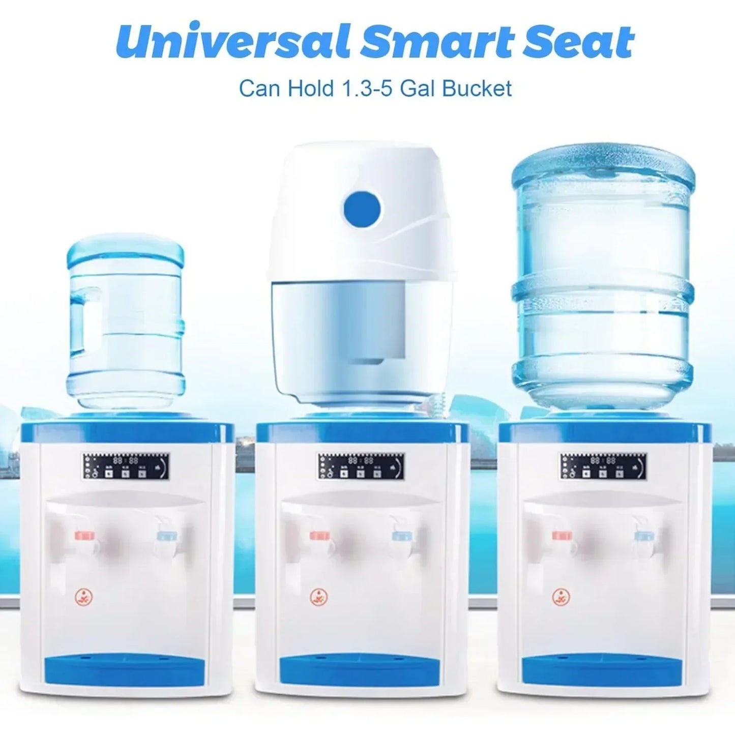 1.1-4.9gal Electric Hot & Cold Water Dispenser Countertop Top Loading Water Cooler Dispenser, with 3Temperature Settings