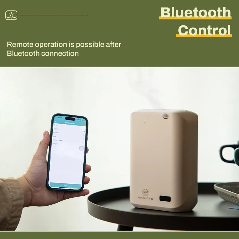 600m³ Bluetooth Aroma Diffuser Flat Lay Wall Hanging Perfume Fragrance Diffuser Home Flavoring Air Freshener Air Purifier Namste