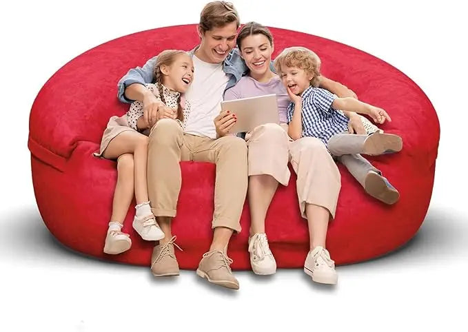Bean Bag Chair for Adults 6FT,Soft Removable Cover for Teens/Girls Bedroom,Fluffy Giant Round Floor Beanbag Lounger Chairs (No F