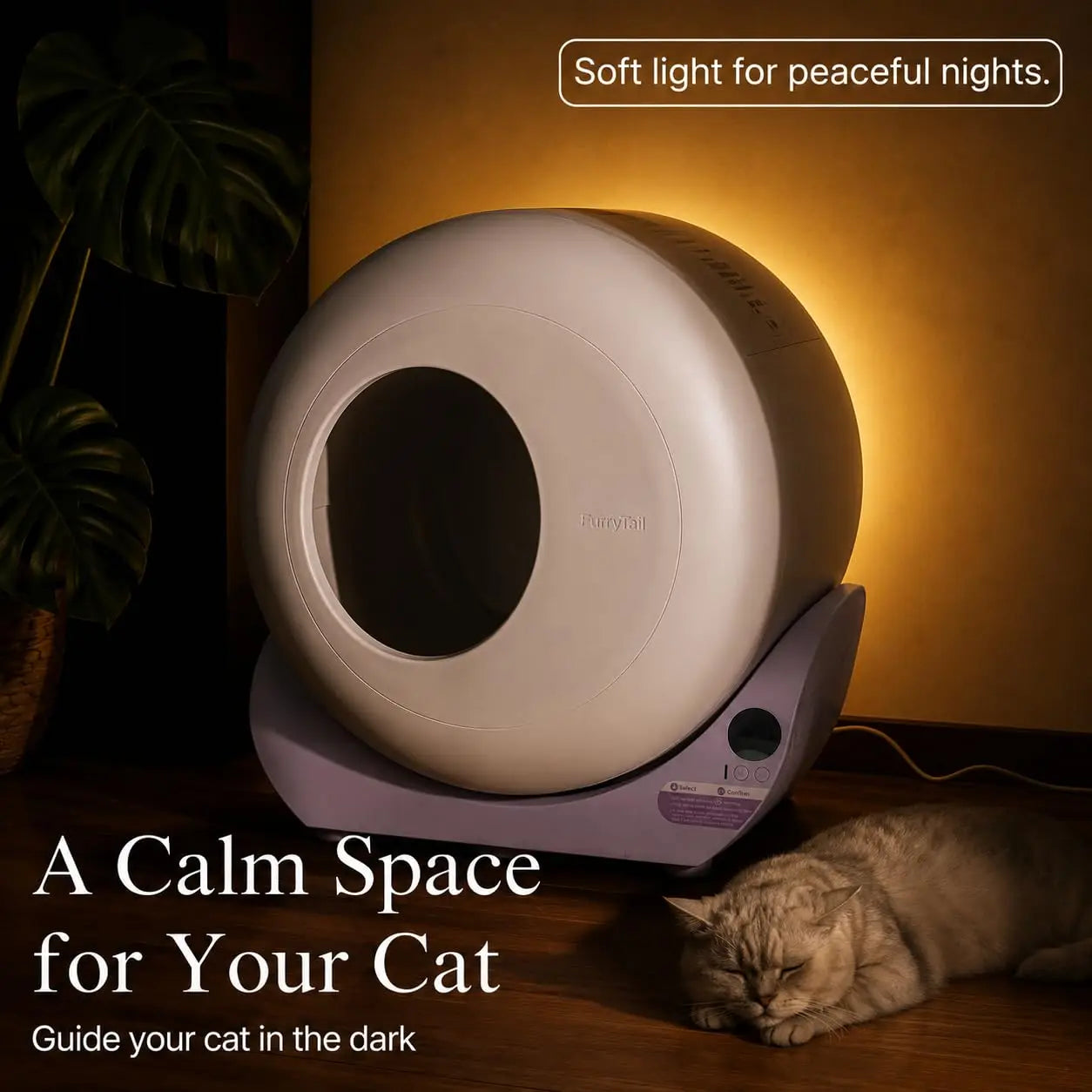 Self Cleaning Automatic Litter Box, Smart Sensors, Odor Leak Control, Large Multi Cat, App & 40 Bags, Custom