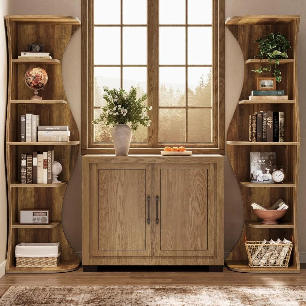 73.2"Tall Corner Bookcase, Farmhouse 6-Tier Corner Shelf for Small Space, Freestanding Bookshelf Display Shelf Plant Stand