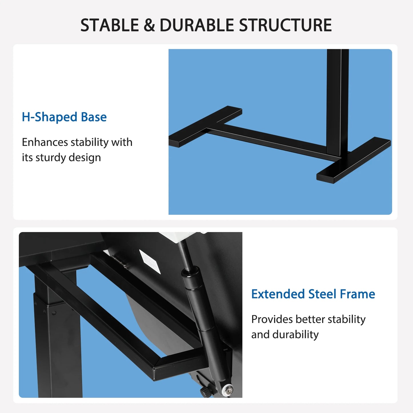 JHK Overbed Bedside Flip Lap Desk with Wheels and Tilt Top Adjustable Height Home Use Bed Table Mobile Standing Desk For Bedroom