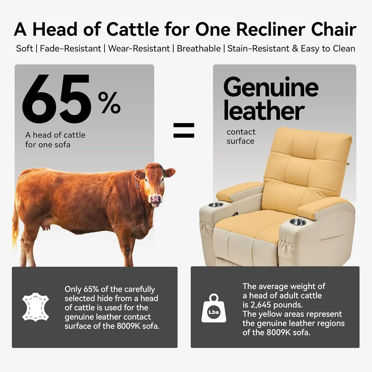 Leather Recliner Chair, Swivel Rocker Recliner Chair, Rocking Chair Nursery, Glider Rocking Chair with Thick, Customized