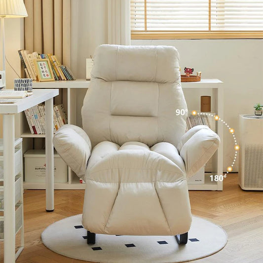 Sofa Chair Recliner Chair Reading Chair w/ Large Seats Soft Leisure Chair Armchair for Bedroom Adjustable Backrest Comfy Padding