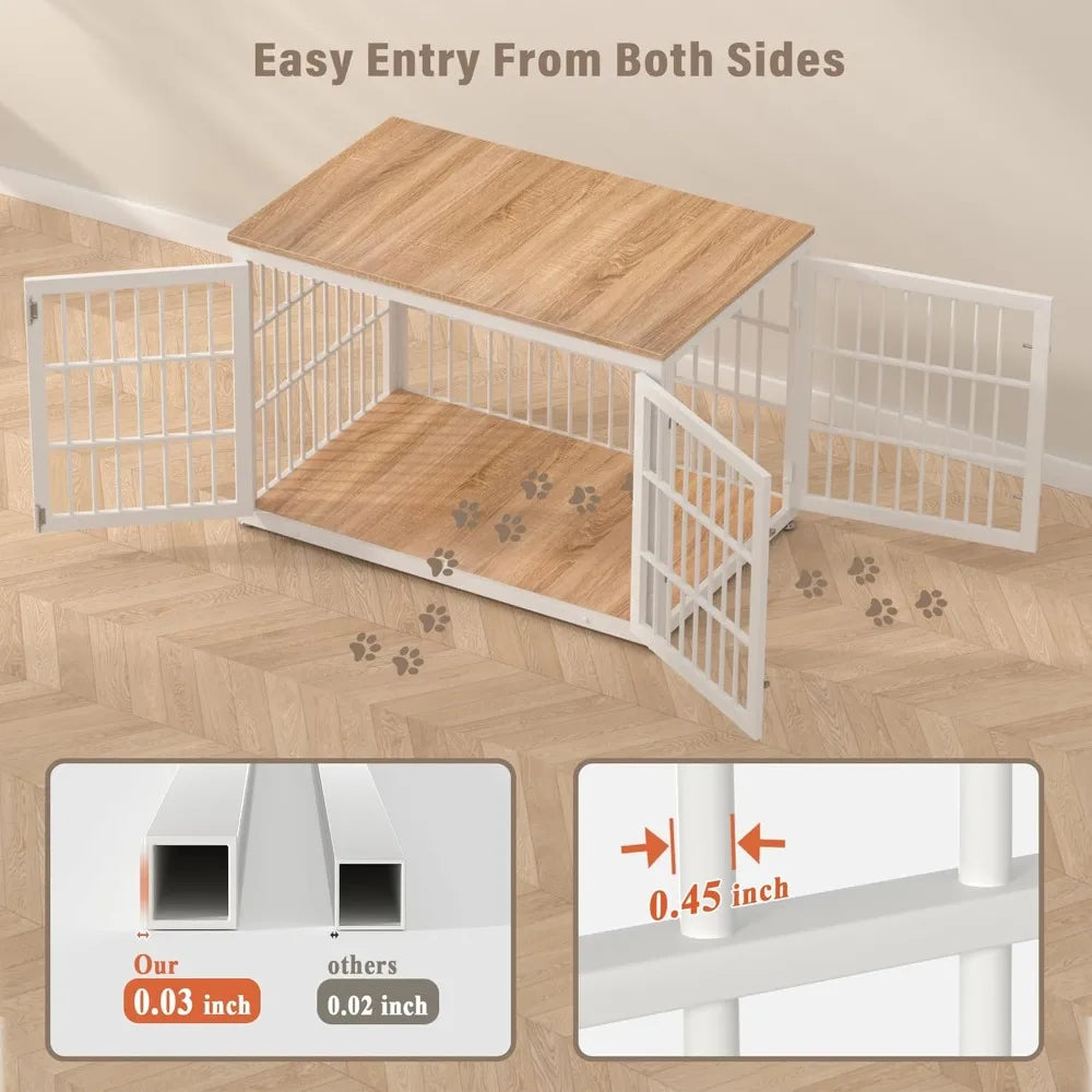 Heavy Duty Dog Crate Furniture for Large Dogs, Decorative Pet House End Table, Extra Large Wooden Cage Kennel，Customized