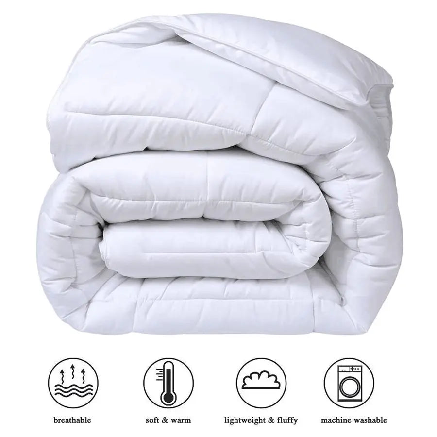 Queen Cooling Comforter AllSeason Quilted Down Alternative Duvet Insert Luxury Hotel Reversible Winter Warm Comforter with AntiC