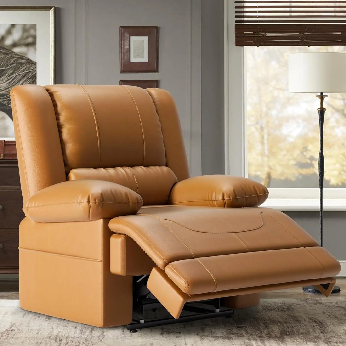 Large Dual Motor Power Lift Recliner Chair with Massage and Heat for Elderly People, Infinite Position,USB Ports, Customized